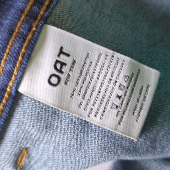 OAT New York Wide Leg High Rise Jeans in Medium Blue Wash Size 18W NWT - Picture 6 of 7